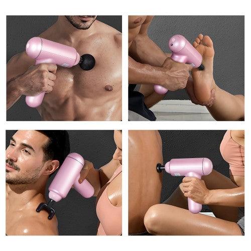 Handheld Massage Gun Deep Tissue Muscle Neck Back Massager for Muscle Therapy Pain Relief with 4 Massage Heads - Toytexx Handheld Massage Gun Deep Tissue Muscle Neck Back Massager for Muscle Therapy Pain Relief with 4 Massage Heads - Toytexx
